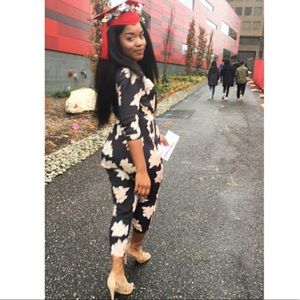 Asos Blue/Pink Floral Jumpsuit